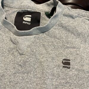 G-Star Gray Crewneck Sweater Soft Knit Casual